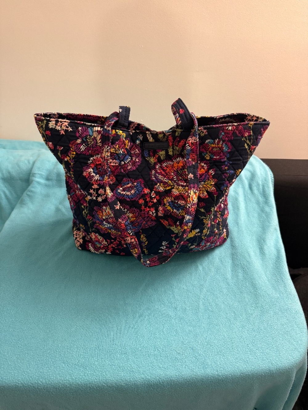 Vera Bradley Tote in Midnight Wildflowers
